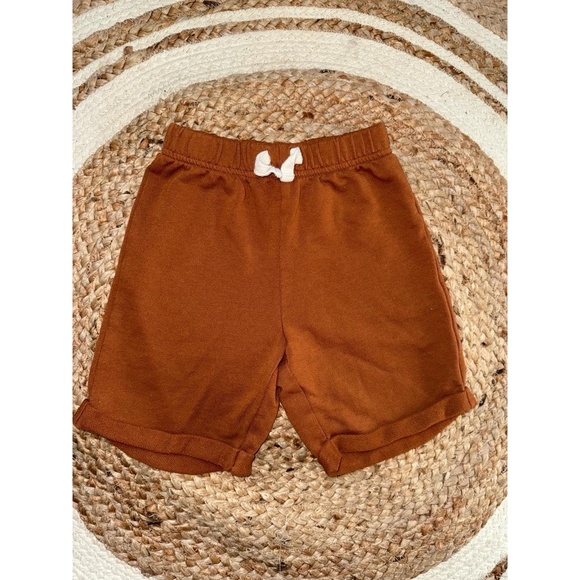 The Childrens Place Kids Shorts 0034 Unisex 4T Brown Drawstring Waist Rolled Hem - Picture 1 of 3